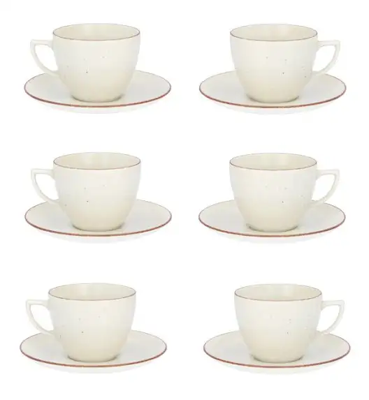 CHODZIEŻ CITY CT02 ŻYWIOŁY Serwis kawowy 12 el / 6 osób / PUSTYNNY PIASEK / porcelana