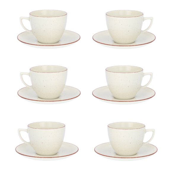 CHODZIEŻ CITY CT02 ŻYWIOŁY Serwis kawowy 12 el / 6 osób / PUSTYNNY PIASEK / porcelana