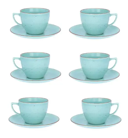 CHODZIEŻ CITY CT05 ŻYWIOŁY Serwis kawowy 12 el / 6 osób / SPOKÓJ OCEANU / porcelana