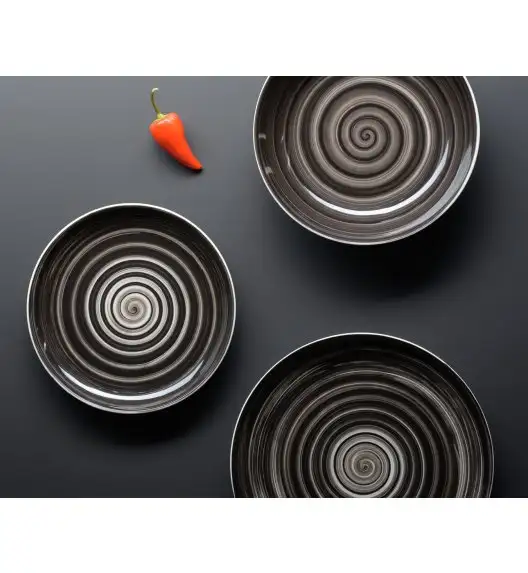 CHODZIEŻ CITY CT31 CZARNY PIEPRZ Serwis obiadowy 18 el / 6 osób / porcelana