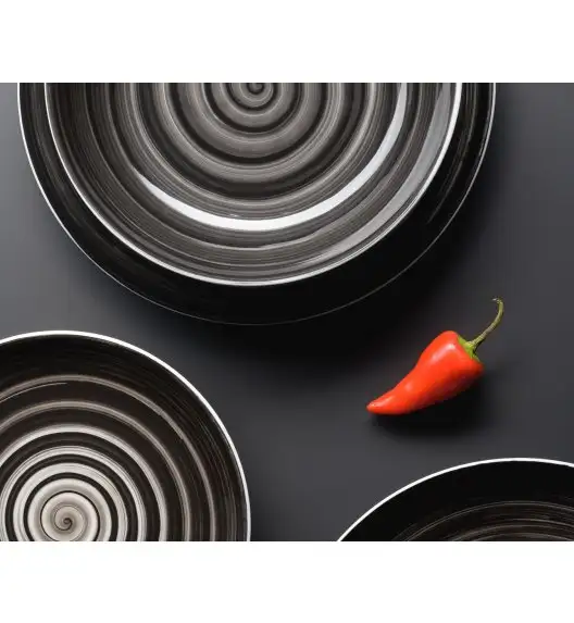 CHODZIEŻ CITY CT31 CZARNY PIEPRZ Serwis obiadowy 18 el / 6 osób / porcelana