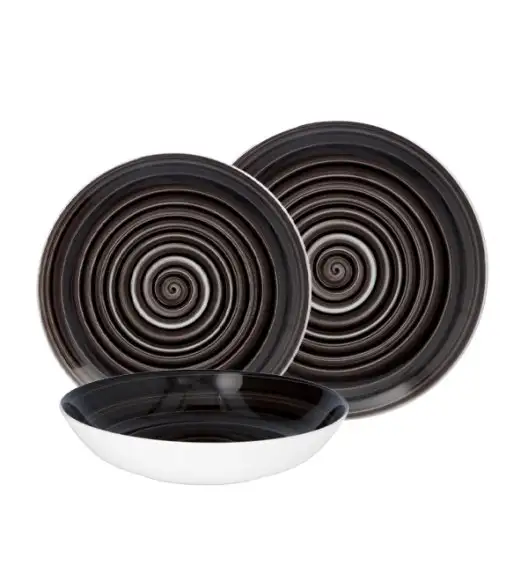 CHODZIEŻ CITY CT31 CZARNY PIEPRZ Serwis obiadowy 18 el / 6 osób / porcelana