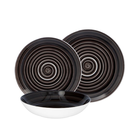 CHODZIEŻ CITY CT31 CZARNY PIEPRZ Serwis obiadowy 18 el / 6 osób / porcelana