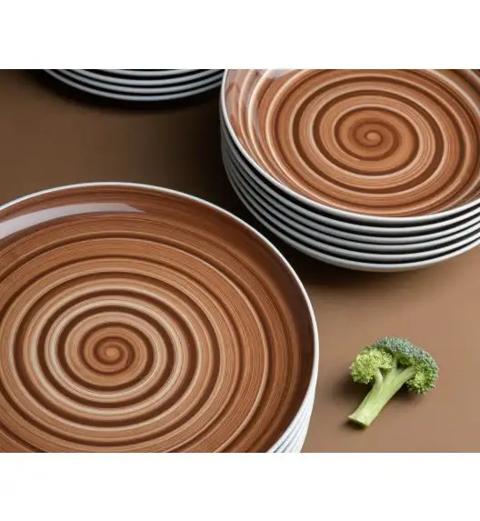 CHODZIEŻ CITY CT33 CYNAMON Serwis obiadowy 18 el / 6 osób / porcelana