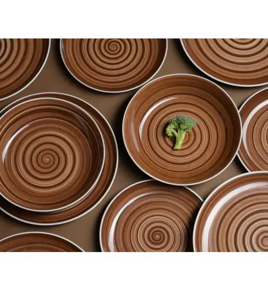 CHODZIEŻ CITY CT33 CYNAMON Serwis obiadowy 18 el / 6 osób / porcelana