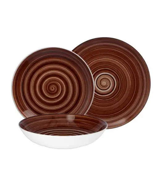 CHODZIEŻ CITY CT33 CYNAMON Serwis obiadowy 18 el / 6 osób / porcelana