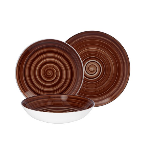 CHODZIEŻ CITY CT33 CYNAMON Serwis obiadowy 18 el / 6 osób / porcelana