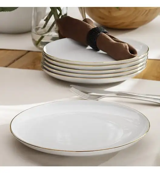 CHODZIEŻ CITY B326 ZŁOTY Serwis obiadowy 44 el / 12 osób / porcelana