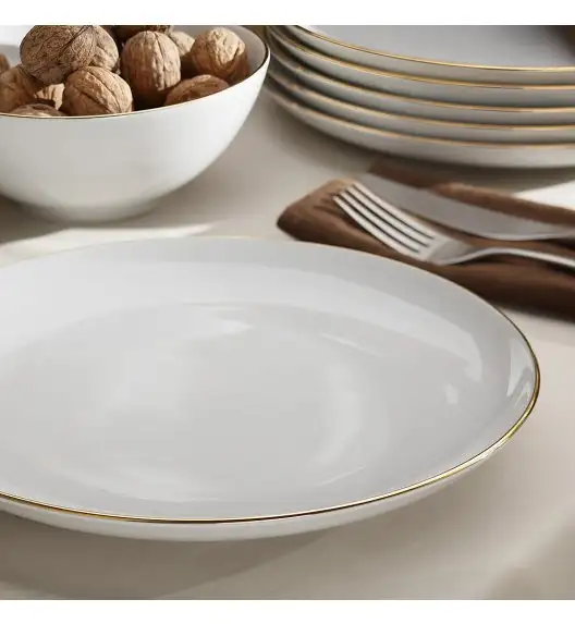 CHODZIEŻ CITY B326 ZŁOTY Serwis obiadowy 44 el / 12 osób / porcelana