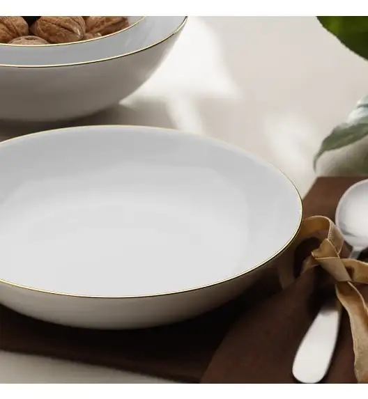 CHODZIEŻ CITY B326 ZŁOTY Serwis obiadowy 44 el / 12 osób / porcelana
