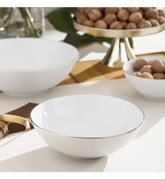 CHODZIEŻ CITY B326 ZŁOTY Serwis obiadowy 44 el / 12 osób / porcelana