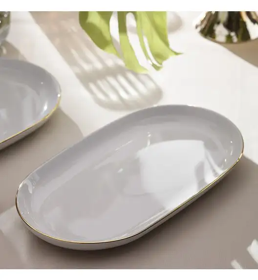 CHODZIEŻ CITY B326 ZŁOTY Serwis obiadowy 44 el / 12 osób / porcelana