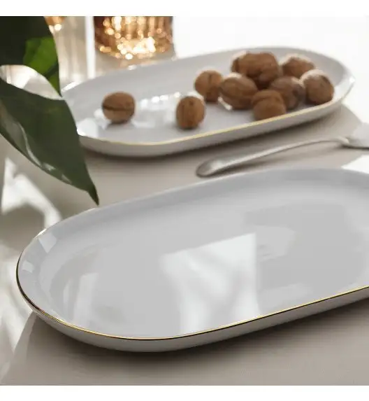 CHODZIEŻ CITY B326 ZŁOTY Serwis obiadowy 44 el / 12 osób / porcelana