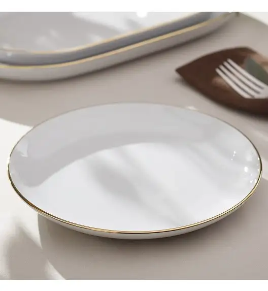 CHODZIEŻ CITY B326 ZŁOTY Serwis obiadowy 44 el / 12 osób / porcelana