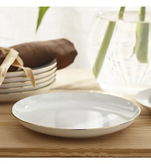 CHODZIEŻ CITY B326 ZŁOTE Serwis kawowy 39 el / 12 osób / porcelana