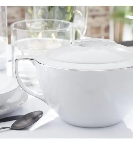 CHODZIEŻ CITY B325 PLATYNOWE Waza z pokrywką 2,5 l / porcelana