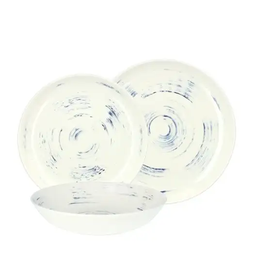 CHODZIEŻ CITY CT22 BORÓWKOWY KREM Serwis obiadowy 36 el / 12 osób / porcelana