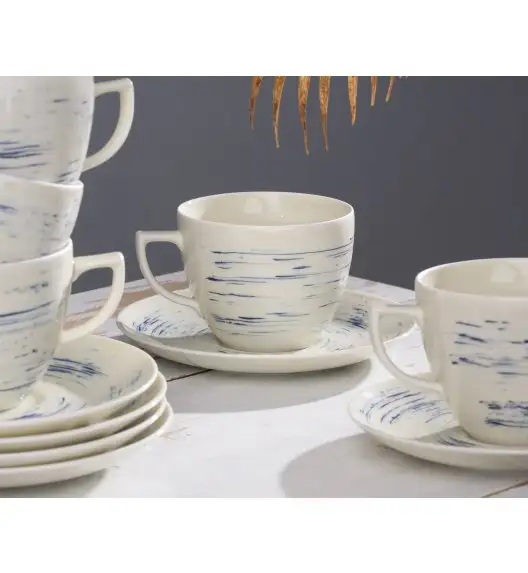 WYPRZEDAŻ! CHODZIEŻ CITY CT22 BORÓWKOWY KREM Serwis kawowy 24 el / 12 osób / porcelana