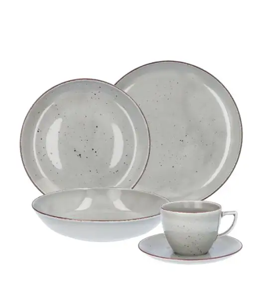 CHODZIEŻ CITY CT01 ŻYWIOŁY Serwis obiadowo-kawowy 60 el / 12 osób / WULKANICZNA ZIEMIA / porcelana