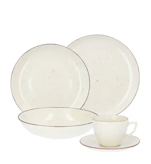 CHODZIEŻ CITY CT02 ŻYWIOŁY Serwis obiadowo-kawowy 30 el / 6 osób / PUSTYNNY PIASEK / porcelana