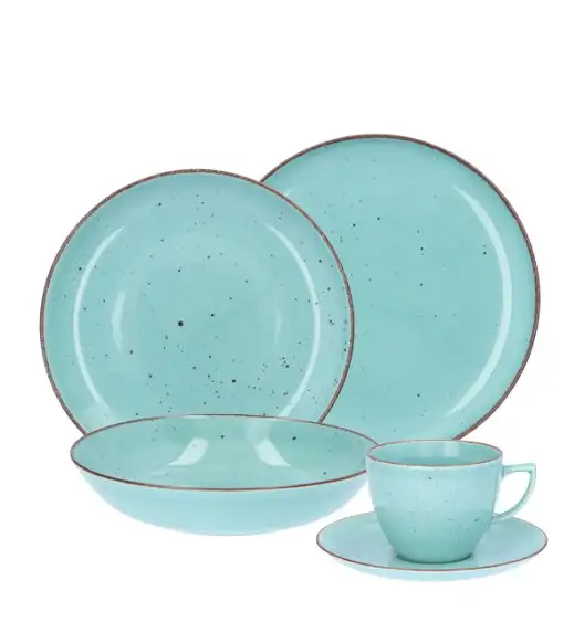 CHODZIEŻ CITY CT05 ŻYWIOŁY Serwis obiadowo-kawowy 60 el / 12 osób / SPOKÓJ OCEANU / porcelana