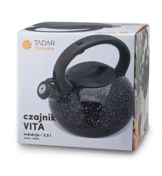 Tadar Vita Czajnik ze stali nierdzewnej 2.5 l / Czarny marble