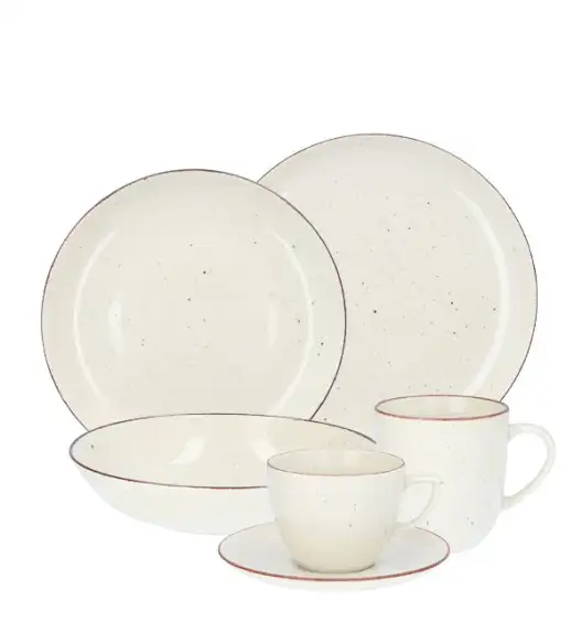 CHODZIEŻ CITY CT02 ŻYWIOŁY Serwis obiadowo-kawowy 72 el / 12 osób / PUSTYNNY PIASEK / porcelana