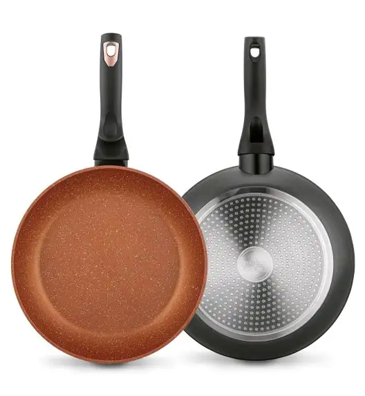 STARKE PRO DARK COPPER Zestaw garnków 10 el z pokrywkami / Nieprzywierająca powłoka MARBLE PLUS / indukcja