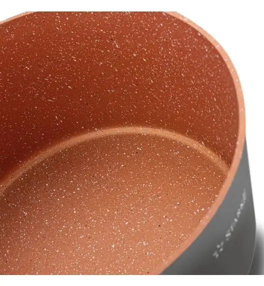 STARKE PRO DARK COPPER Zestaw garnków 10 el z pokrywkami / Nieprzywierająca powłoka MARBLE PLUS / indukcja