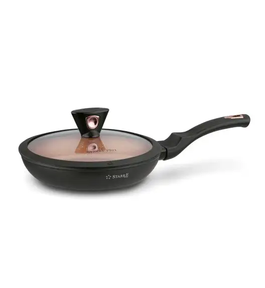 STARKE PRO DARK COPPER Zestaw garnków 10 el z pokrywkami / Nieprzywierająca powłoka MARBLE PLUS / indukcja