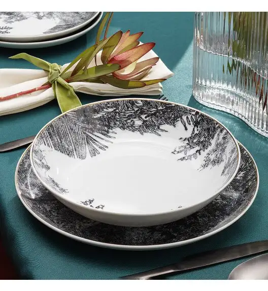 CHODZIEŻ CITY G316 NATURA Talerz głęboki obiadowy 21 cm / porcelana