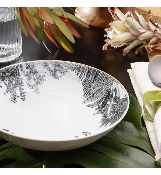 CHODZIEŻ CITY G316 NATURA Talerz głęboki obiadowy 21 cm / porcelana