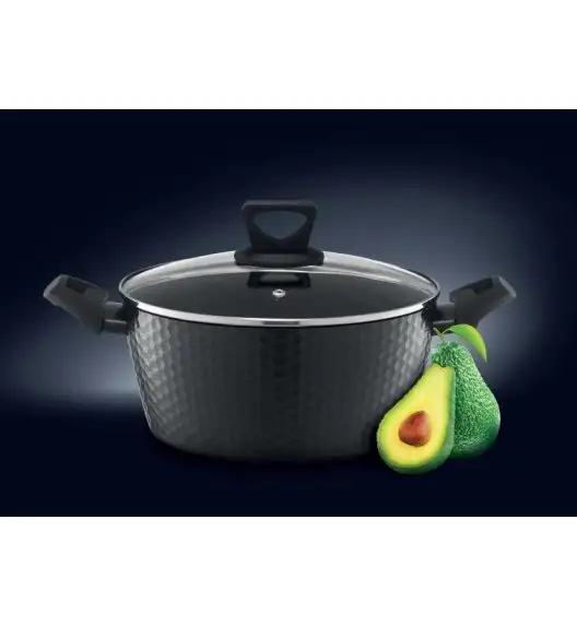 AMBITION DIAMOND Garnek z pokrywką 20 cm / pojemność 2.3L / czarny / indukcja