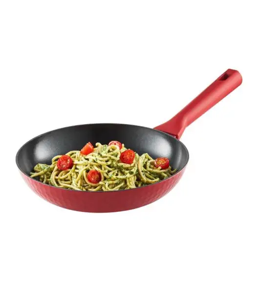 AMBITION DIAMOND Patelnia tradycyjna 24 cm / czerwona / indukcja