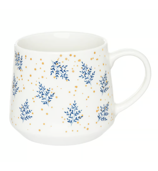 AMBITION GALACTIC Kubek 460 ml / listki / porcelana