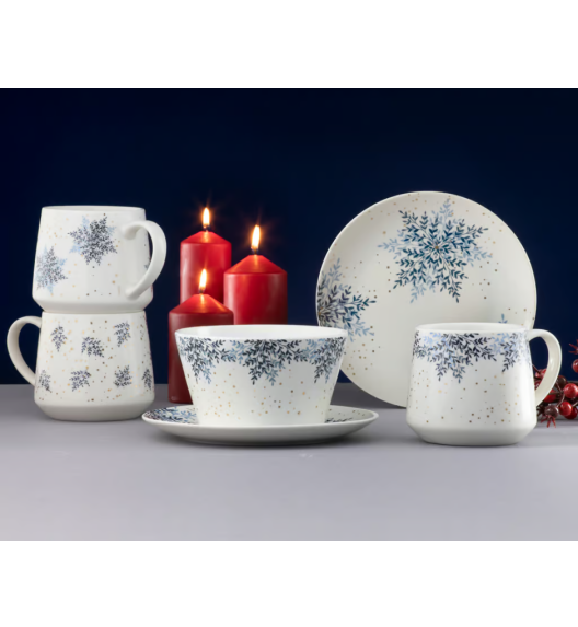 AMBITION GALACTIC Kubek 460 ml / listki / porcelana