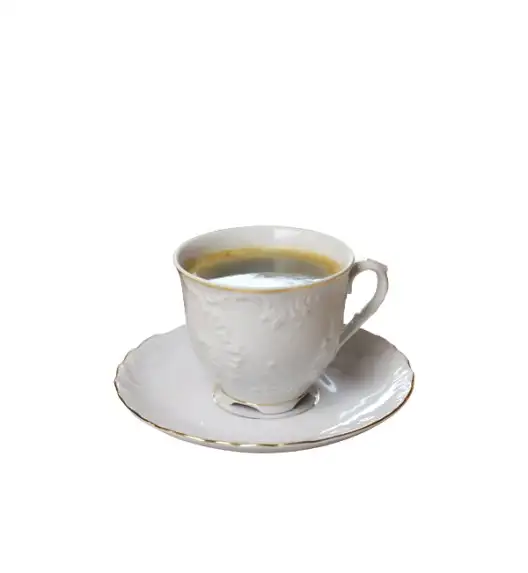 ĆMIELÓW ROCOCO 3604 ZŁOTA LINIA Zestaw kawowy 12 el / 6 osób / porcelana