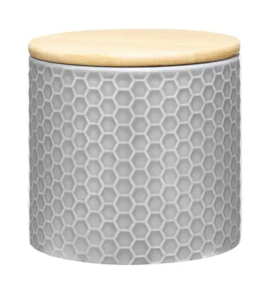 AMBITION TUVO Pojemnik kuchenny z bambusową pokrywką 670 ml / szary / dolomit