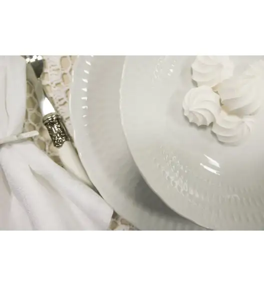 ĆMIELÓW SOFIA 0001 BIAŁA Zestaw obiadowy 18 el / 6 osób / porcelana