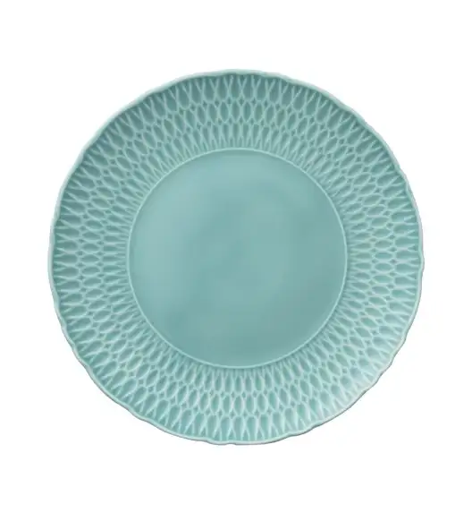 WYPRZEDAŻ! ĆMIELÓW SOFIA LB05 LAZUROWA Zestaw obiadowy 18 el / 6 osób / porcelana