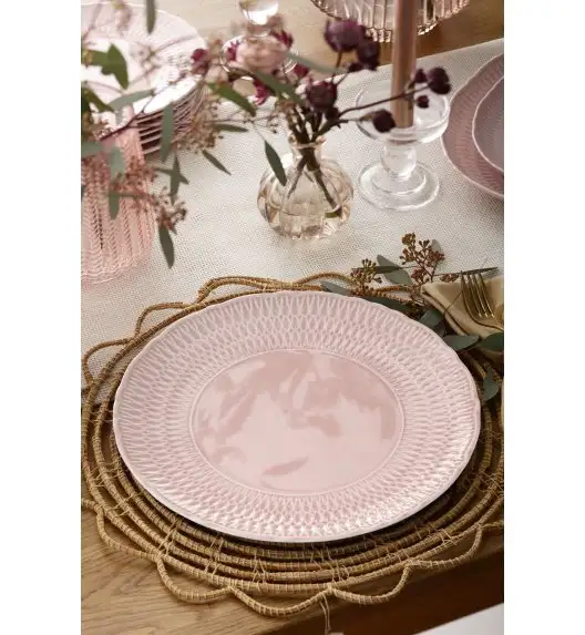 ĆMIELÓW SOFIA LB07 RÓŻANA Zestaw obiadowy 18 el / 6 osób / porcelana