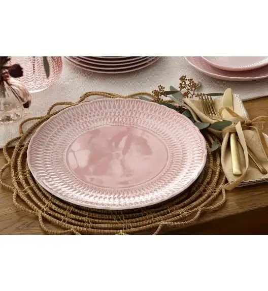 ĆMIELÓW SOFIA LB07 RÓŻANA Zestaw obiadowy 18 el / 6 osób / porcelana