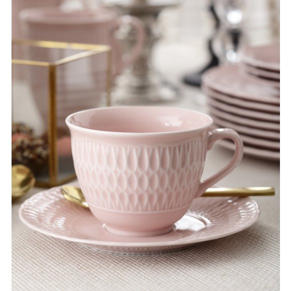 ĆMIELÓW SOFIA LB07 RÓŻANA Zestaw kawowy 24 el dla 12 osób / porcelana