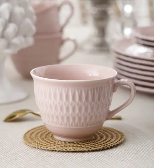 ĆMIELÓW SOFIA LB07 RÓŻANA Zestaw kawowy 24 el dla 12 osób / porcelana