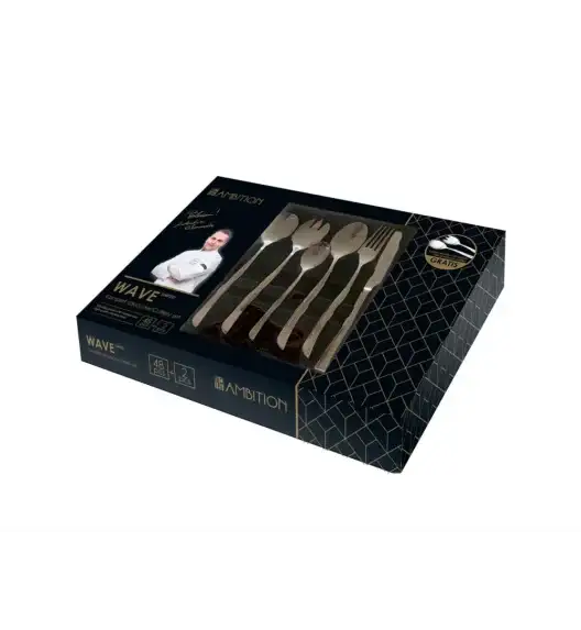 AMBITION Wave Sztućce Komplet 100 el pudełko / połysk / 24 os
