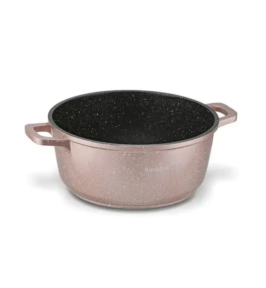 KONIGHOFFER POLLO ROSE GOLD Zestaw garnków z pokrywkami 8 el + 2 nakładki na uchwyty / indukcja