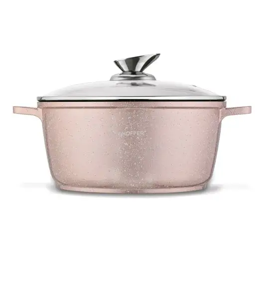KONIGHOFFER POLLO ROSE GOLD Zestaw garnków z pokrywkami 8 el + 2 nakładki na uchwyty / indukcja