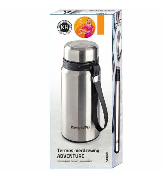 KonigHOFFER ADVENTURE Termos próżniowy ze stali nierdzewnej z sitkiem 500 ml