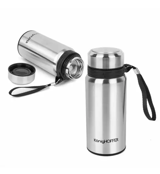 KonigHOFFER ADVENTURE Termos próżniowy ze stali nierdzewnej z sitkiem 500 ml