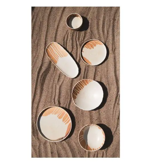 VERLO SAMTO Talerz owalny / półmis 35 x 15 cm / kremowy